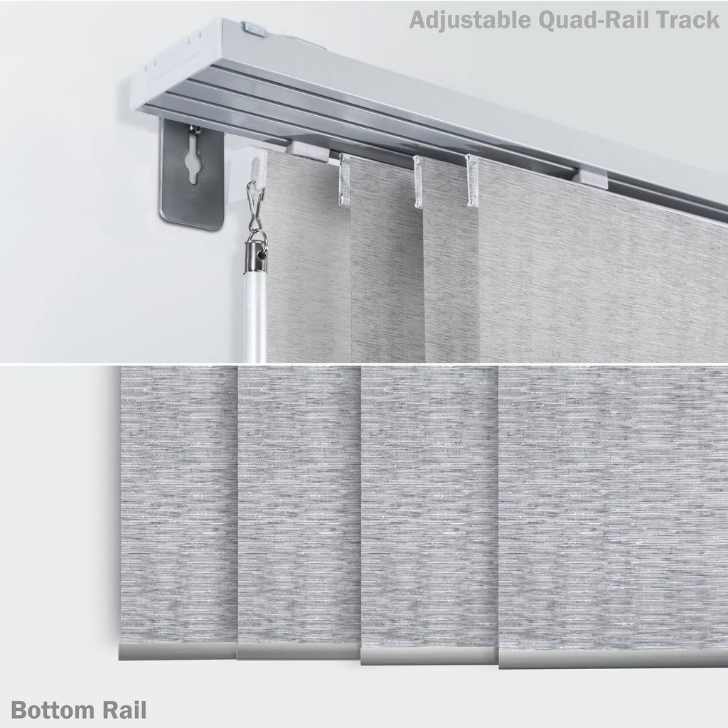 Adjustable Sliding Window Panel Track with 23 in. Slates C149