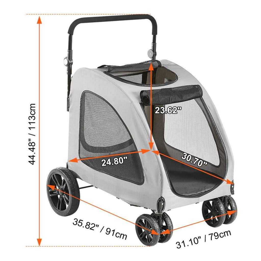 4 Wheels Pet Stroller with Brakes R72306