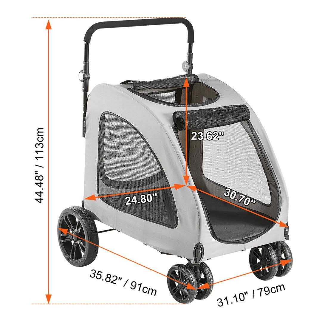 4 Wheels Pet Stroller with Brakes R72306