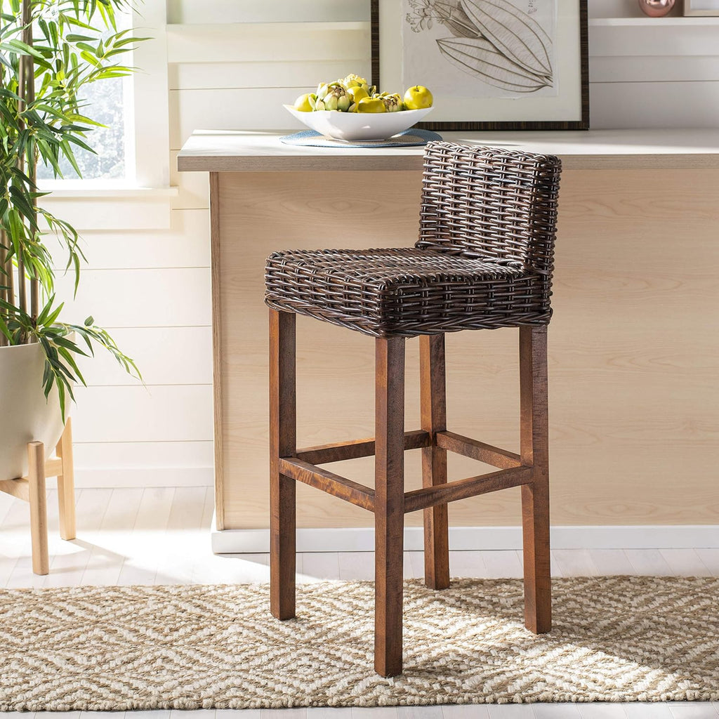 Cappuccino Wicker Bar Stool S7165