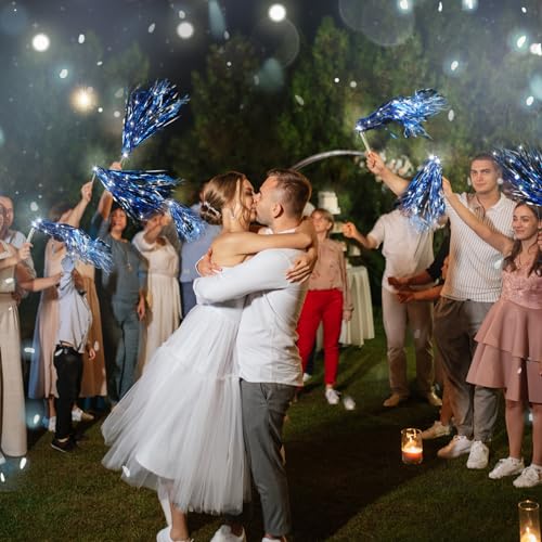 24 Pcs Lighted Wedding Wands White Tinsel L206