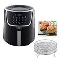 7-Quart Electric Air Fryer with Dehydrator and Stackable Racks X456