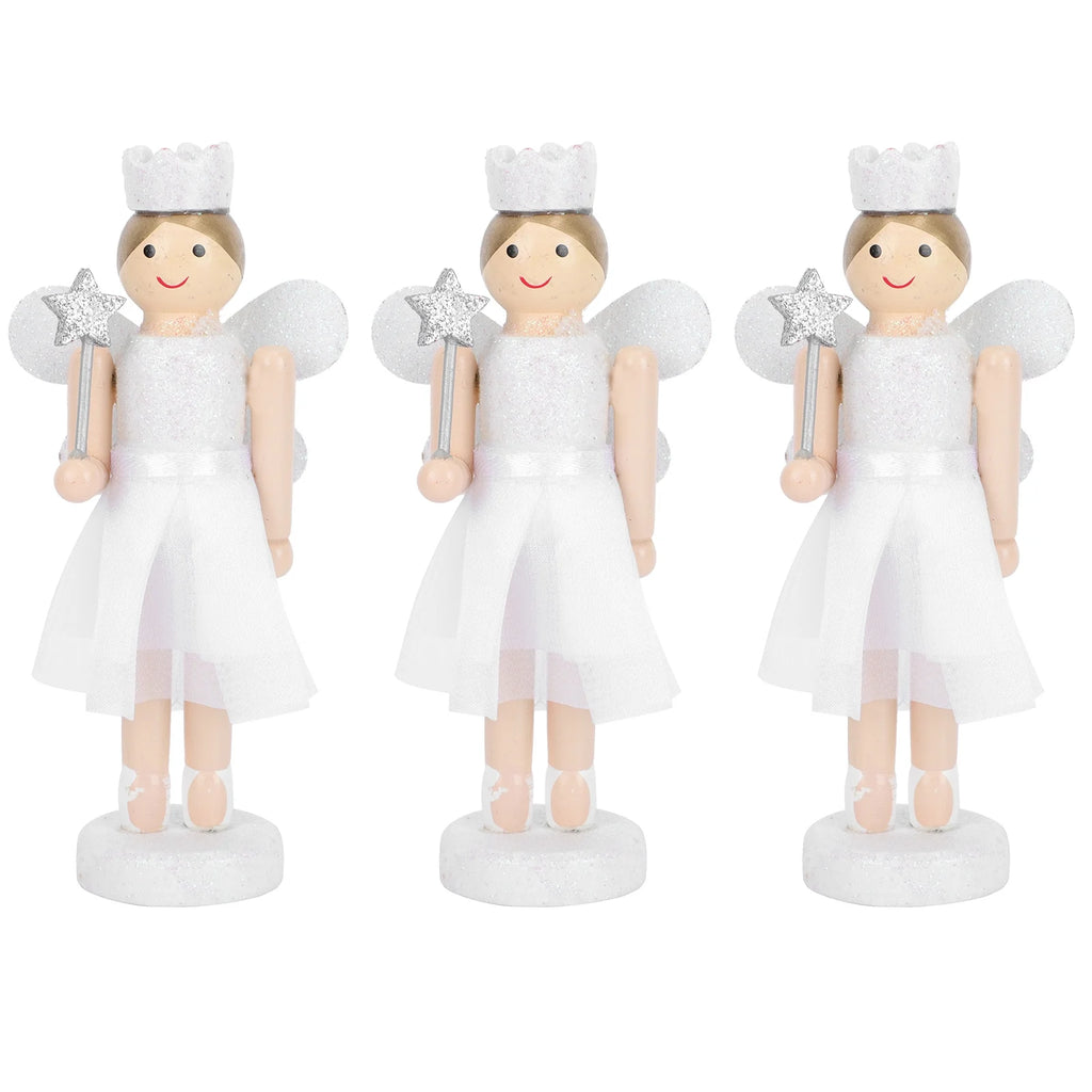 3Pcs Wooden Nutcracker Doll Toys D1279