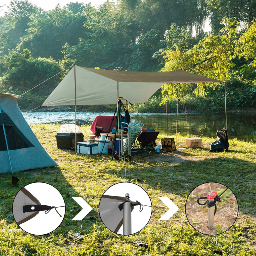 Waterproof Camping Tent Tarp with Carrying Bag J448