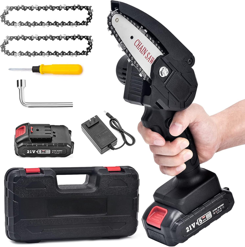 Cordless Electric Mini Chainsaw with 2 Batteries U3670
