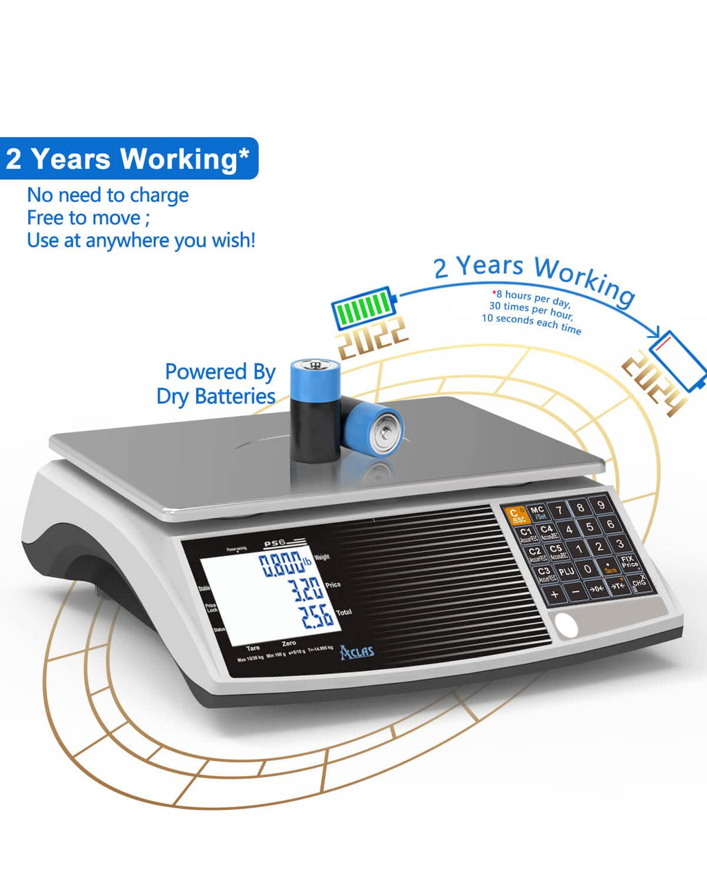 Price Computing Scale 60lbs 0.02lb Digital Commercial Retail Scale Q26476
