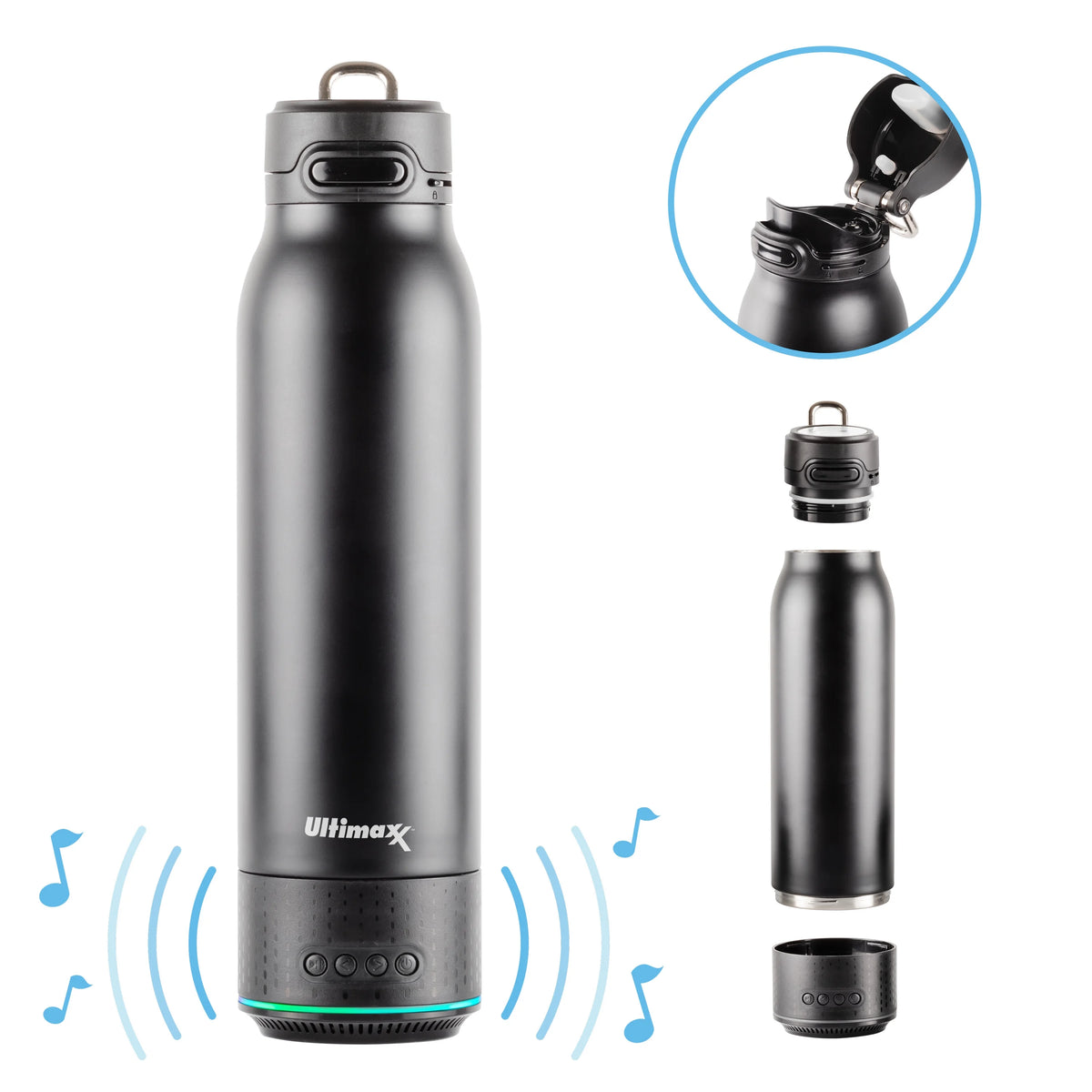 Vacuum Insulated Water Bottle with Bluetooth Speaker and Remote G796249