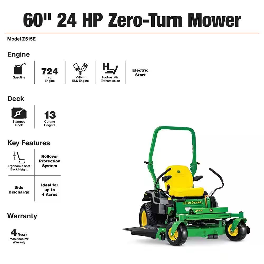 60 in. 24 HP V-Twin Gas Zero-Turn Riding Mower K155