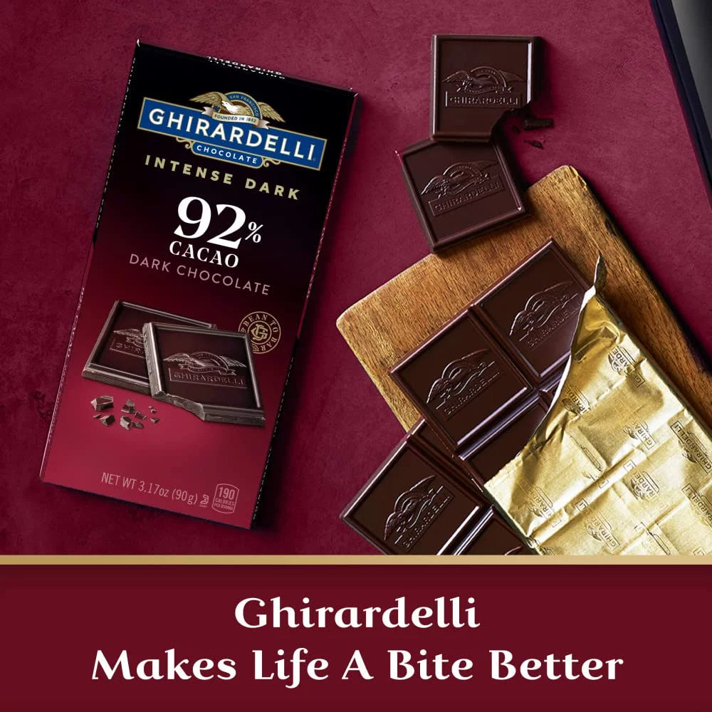 92% Cacao Dark Chocolate Bar, 3.17 Oz (Pack Of 12) H5765