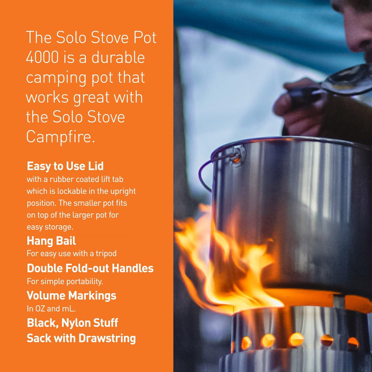 Stainless Steel Camping Pot T9351