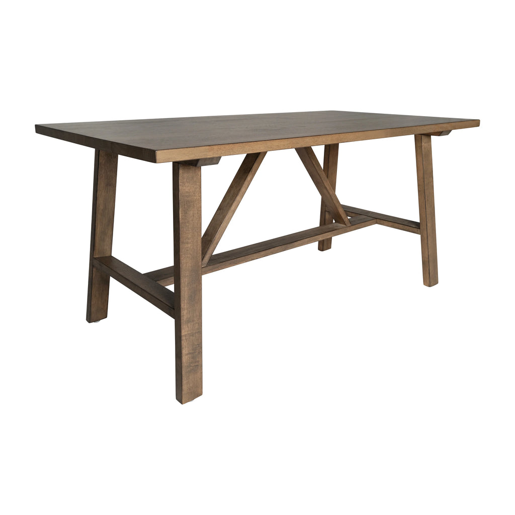 Solid Wood Farmhouse Coffee Table in Rustic Brown C11419