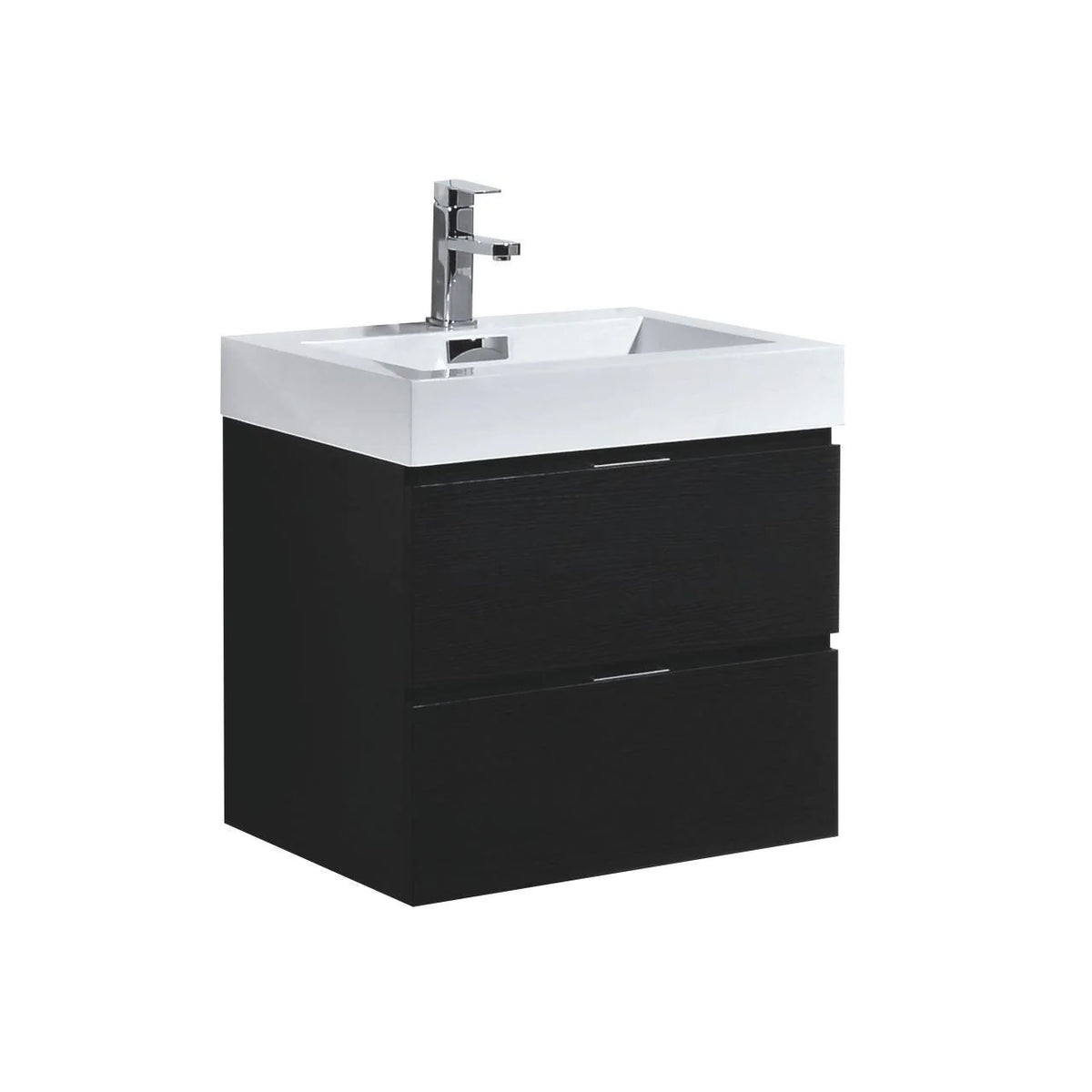 24 in. Wall Mount Black Bathroom Vanity B501368