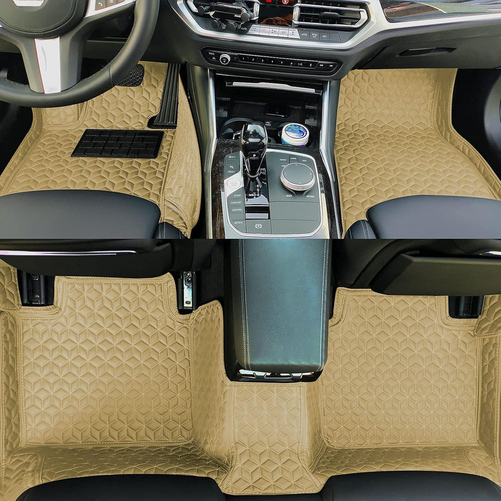 Black Leather Car Floor Mats N94486