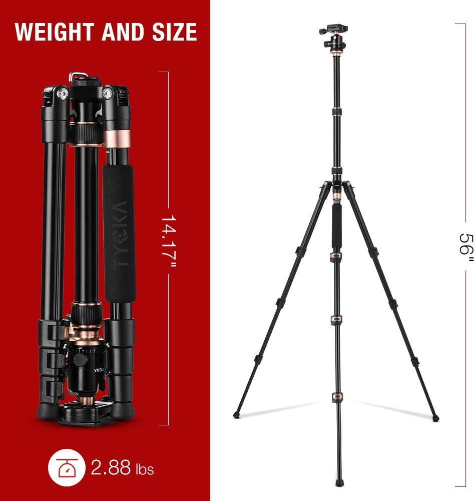 56” Aluminum Camera Tripod with Ball Head and Carry Bag A6295