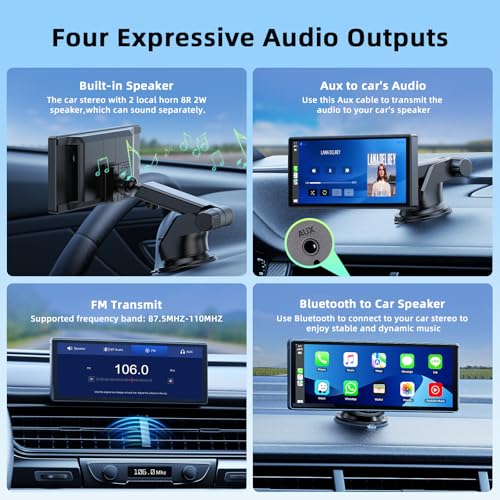 9.26-inch Wireless CarPlay Screen with GPS Navigation, Bluetooth, Touch Screen P295