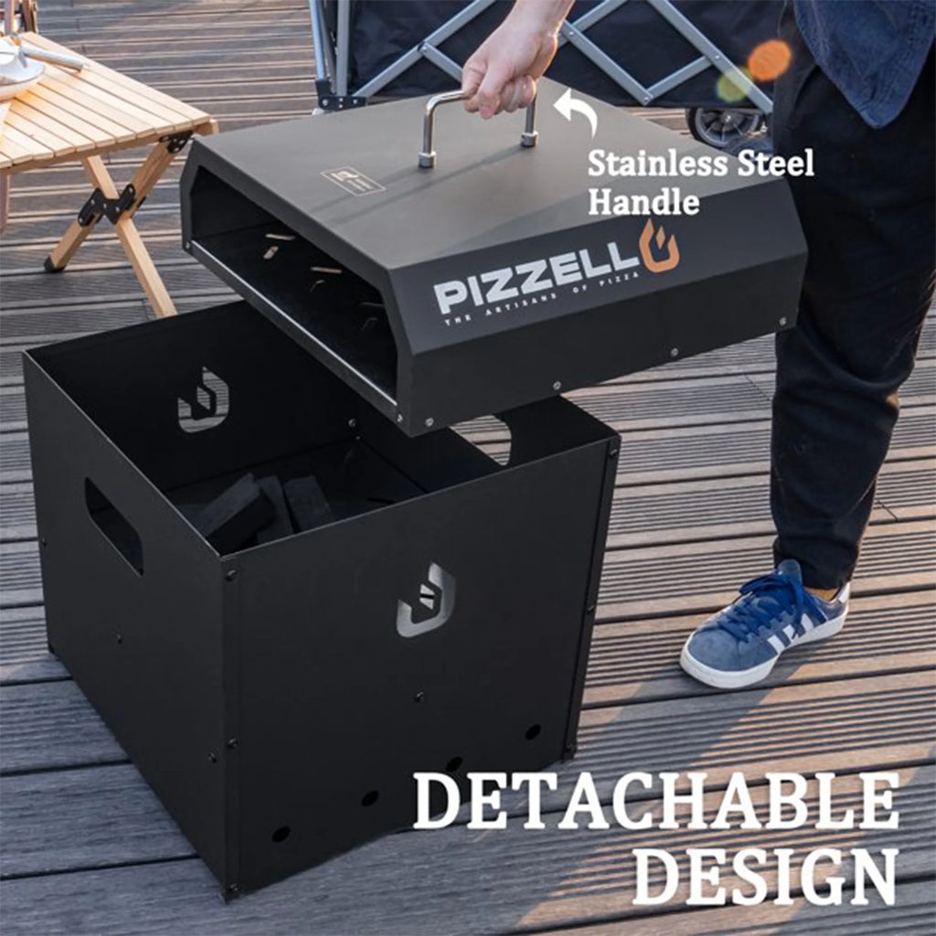 16" Wood Pellet Outdoor Pizza Oven with Pizza Stone J710243