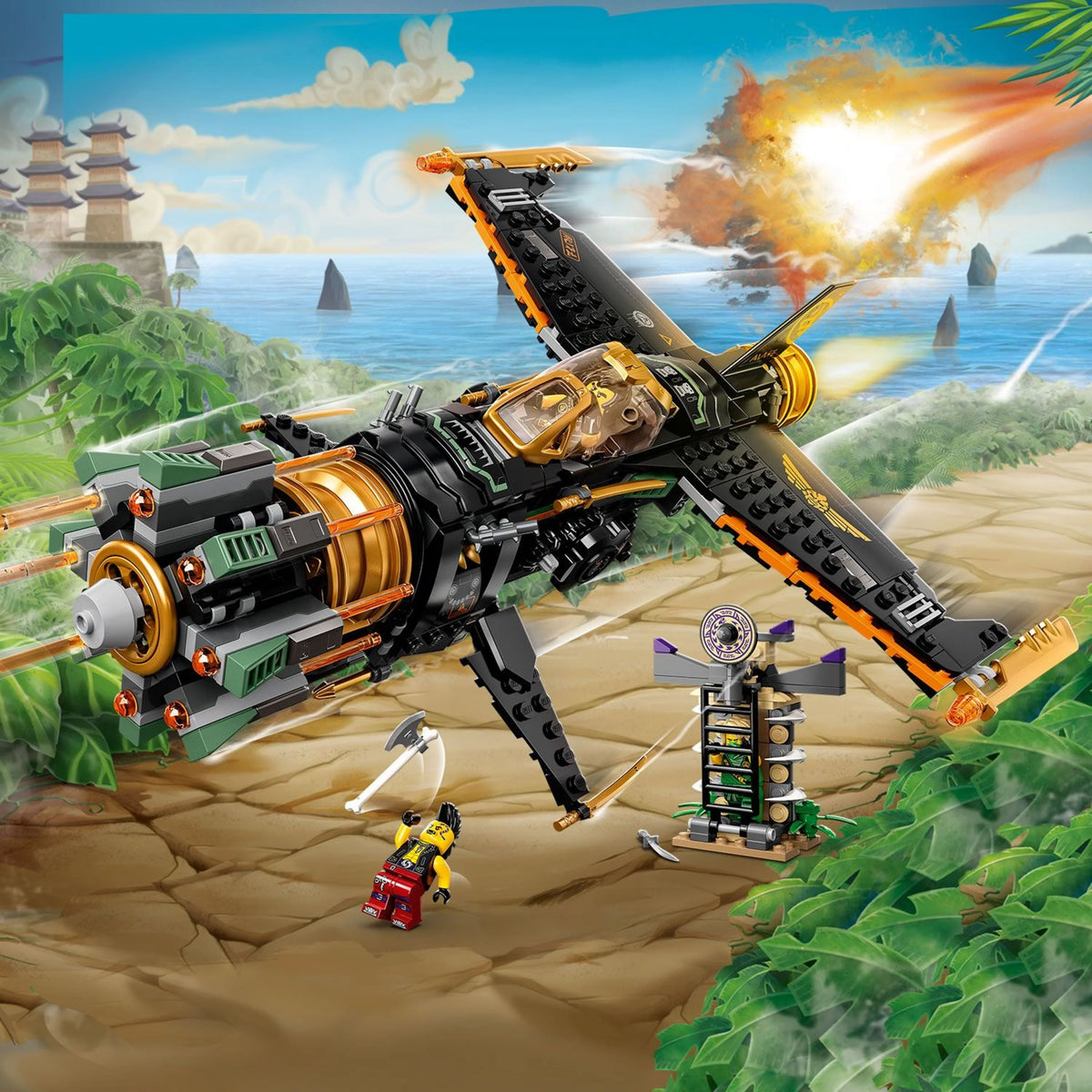Airplane Toy with Collectible Figurines 449 Pieces F56673