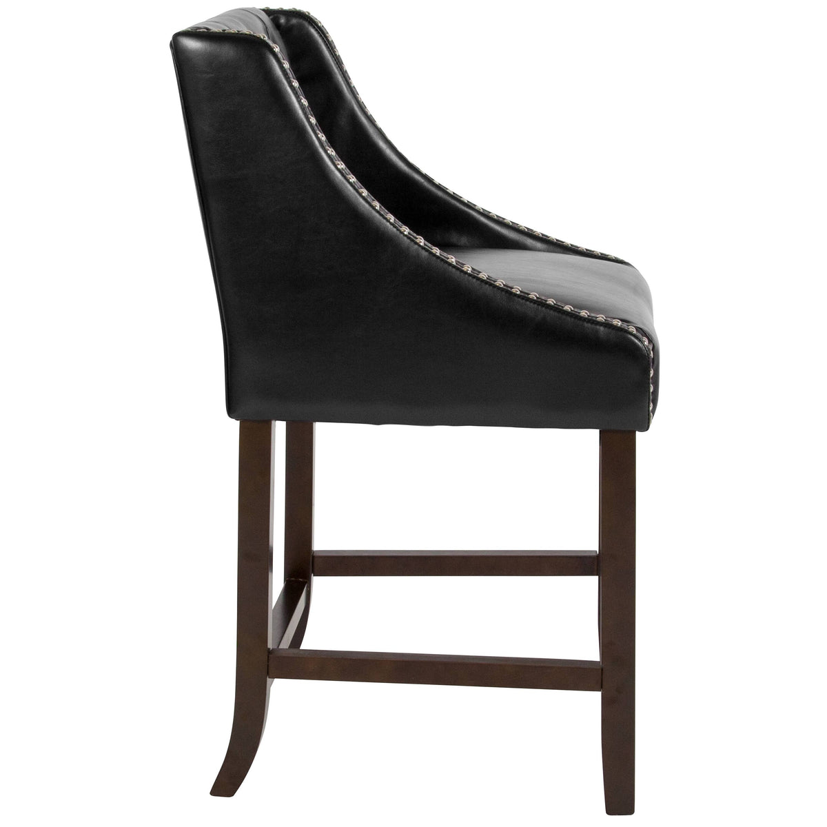 Black Leather Counter Height Stool B56354