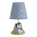 Blue, Beige, Green Campout Lamp with Shade & Bulb N897