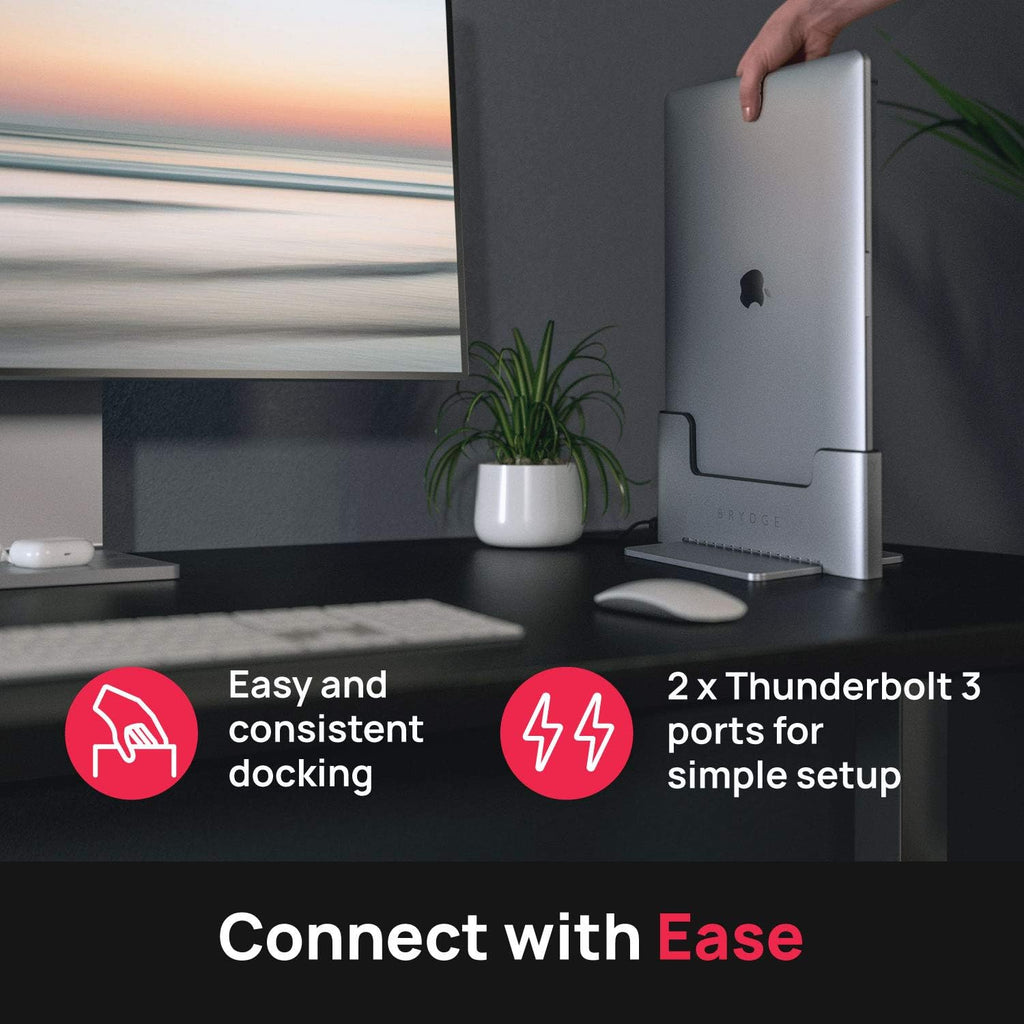 Space-Saving Laptop Stand Vertical Docking Station V455191