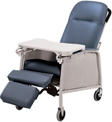 3-Position Medical Recliner with Wheels, Imperial Blue Y1947