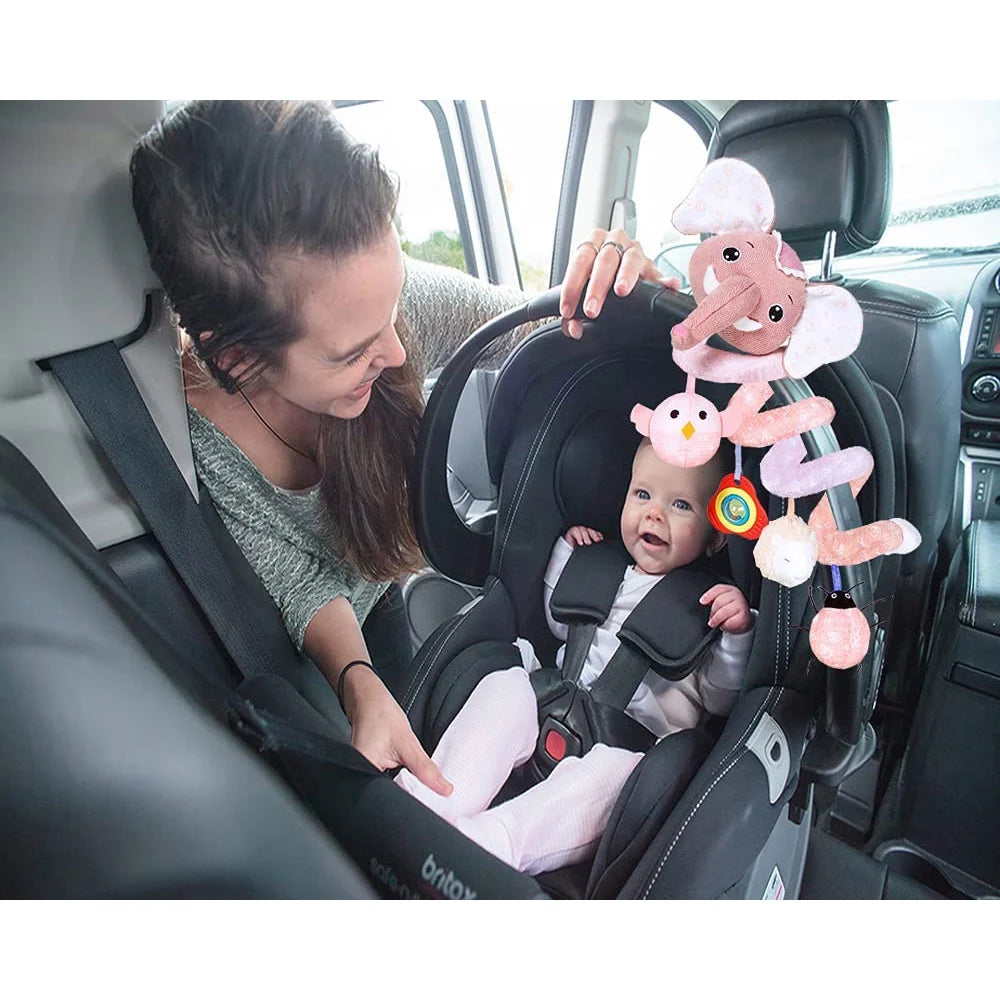 Musical Owl Rattle Sheep Beep Ladybug Squeaker Baby Car Seat Toys M454580