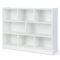 White 3-tier 8-Cube Floor Standing Storage Bookcase L185