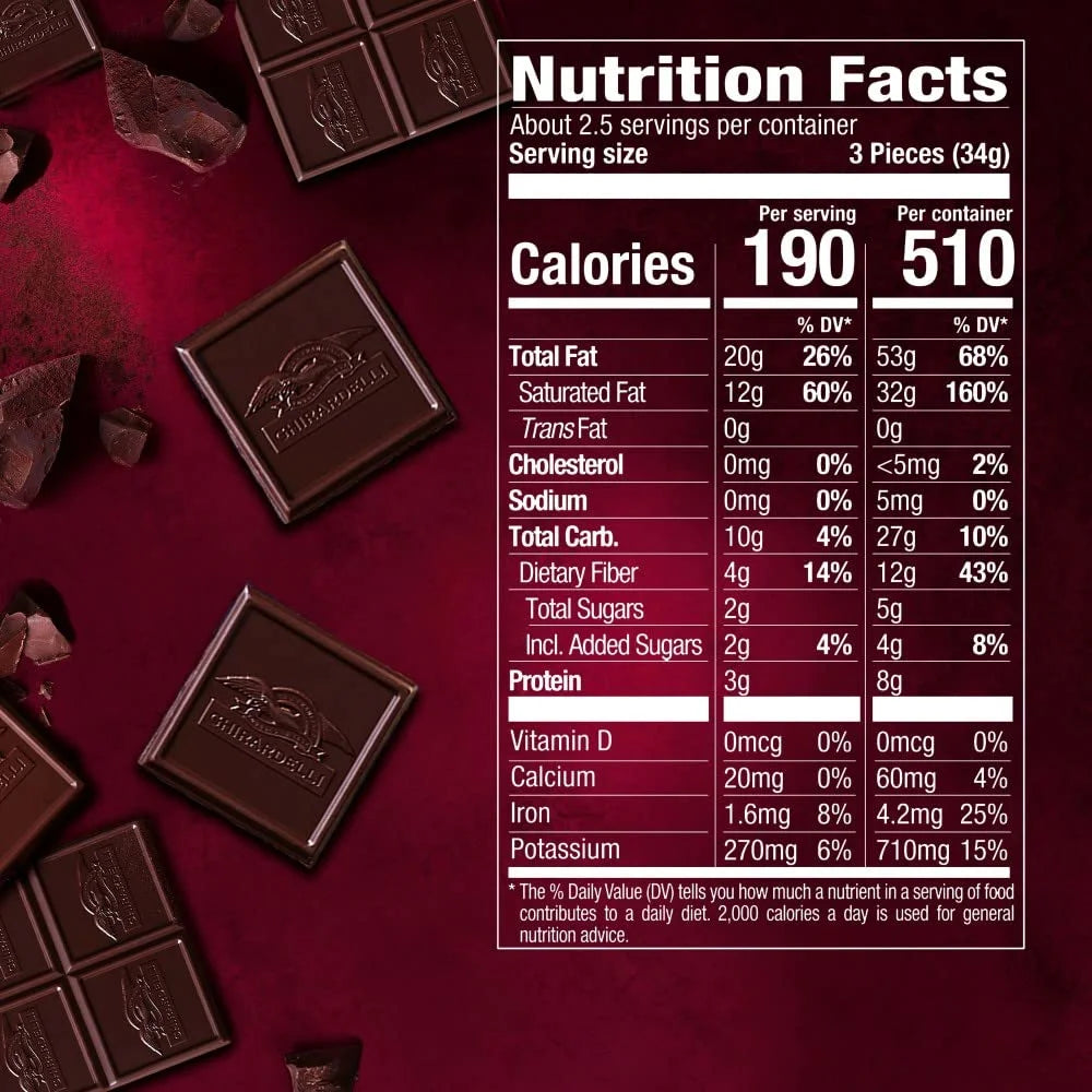 92% Cacao Dark Chocolate Bar, 3.17 Oz (Pack Of 12) H5765