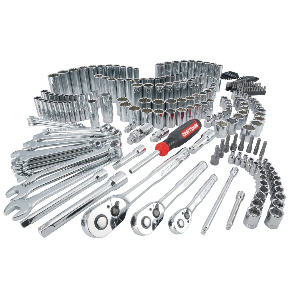 1/4, 3/8 and 1/2 in. Drive Metric and SAE 6 and 12 Point Mechanic's Tool Set 308 pc. R6137
