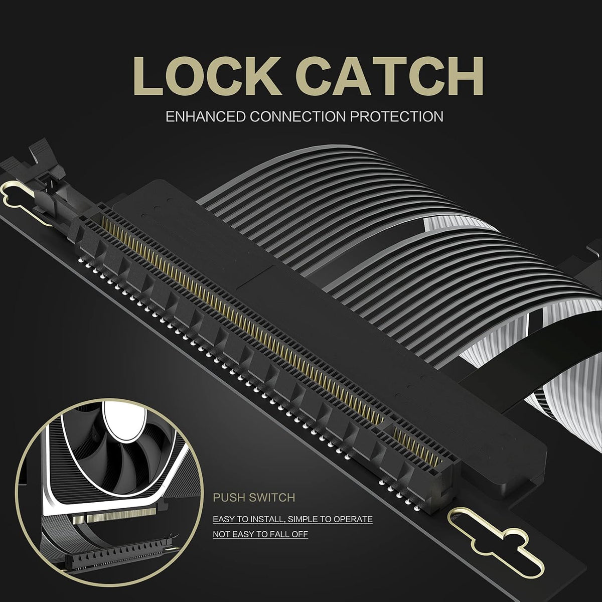 PCIE 4.0 16x Shielded Riser Cable 20CM H266596