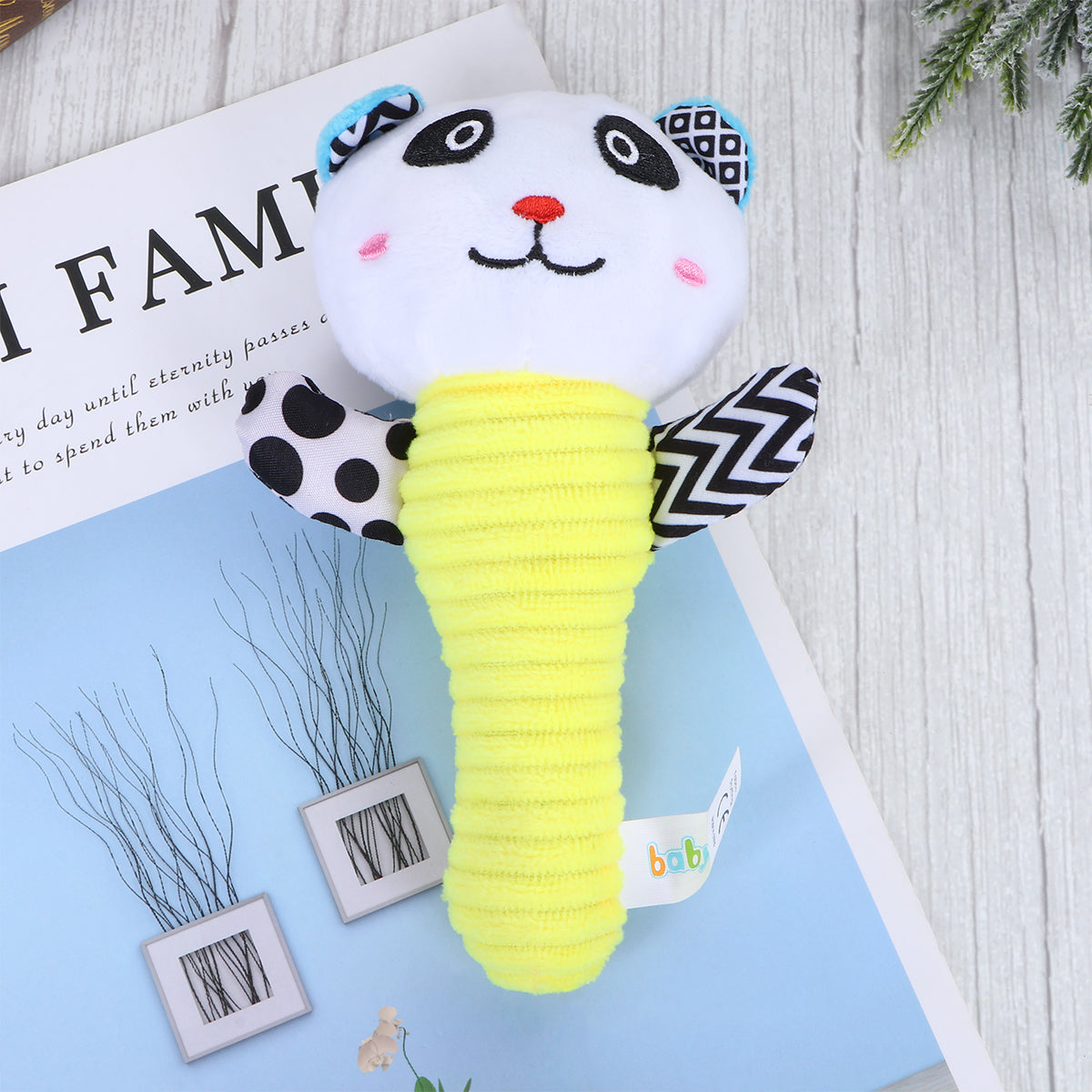 Baby Plush Toy Bell Soothing Educational Plush Toys (Bear Style) J9091