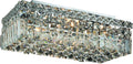 4 Light Chrome Flush Mount Cut Crystal I3256