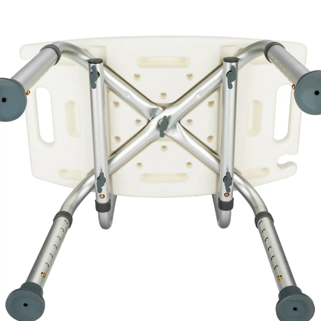 Adjustable Shower Chair Seat Bench with Removable Back U42731