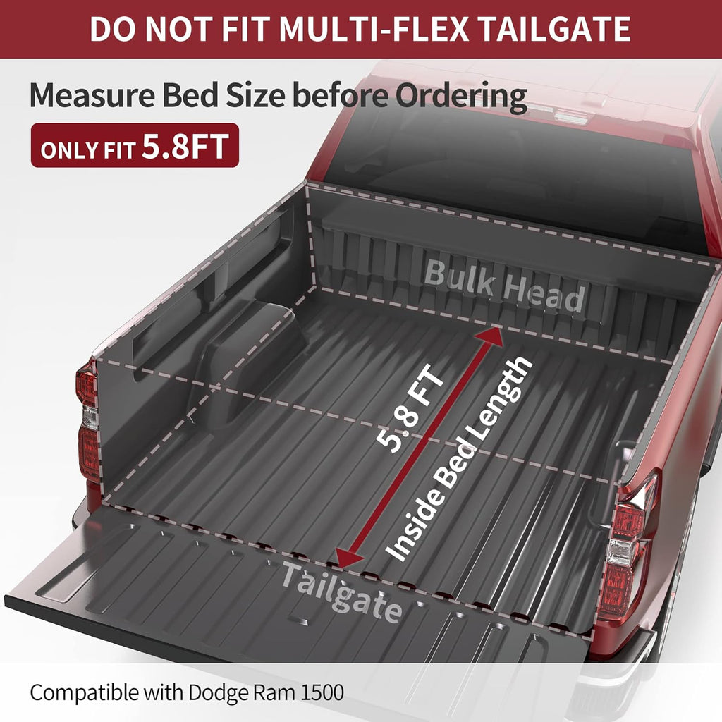 Soft Quad Fold Truck Bed Tonneau Cover for 5.6 Ft Bed J1037