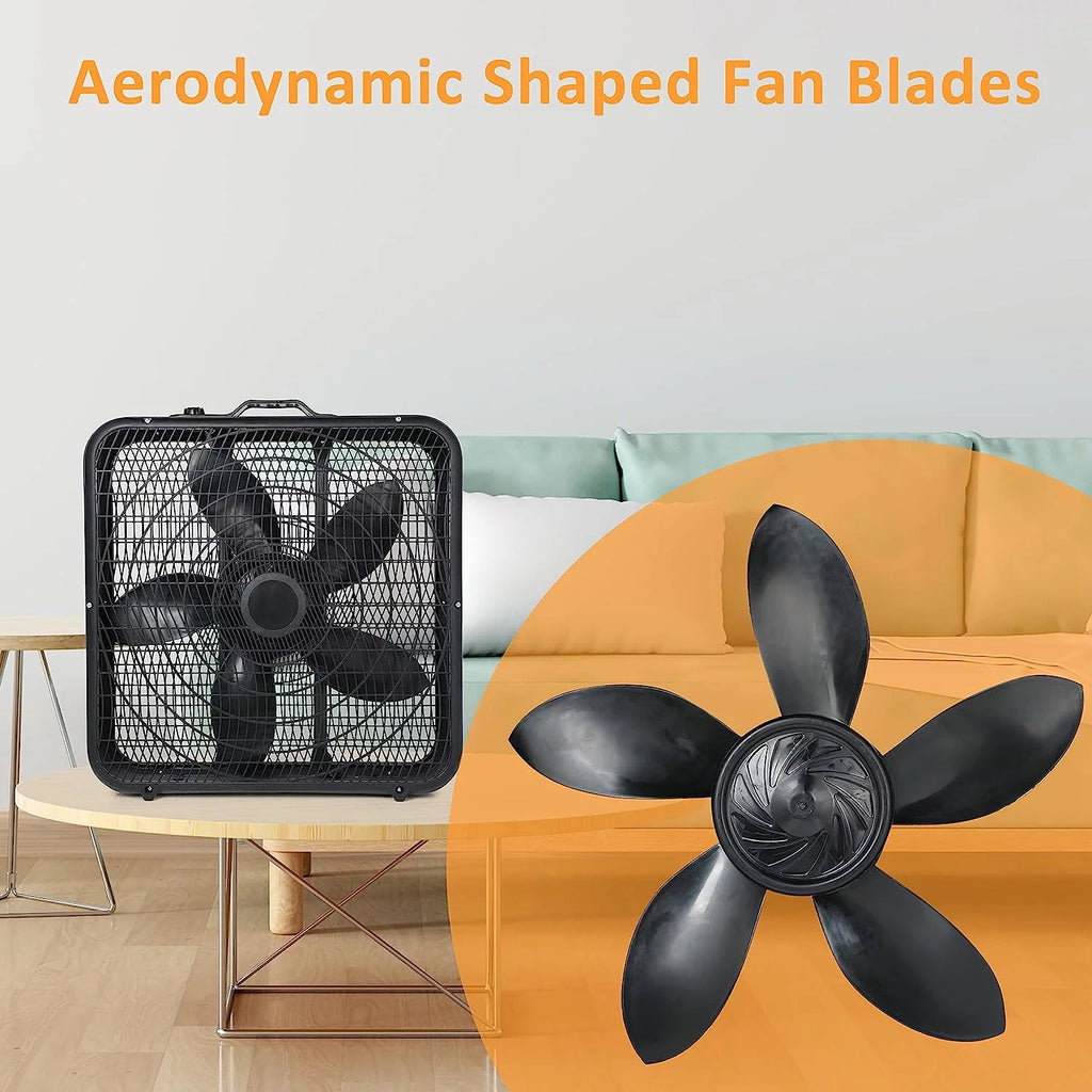 20" 3-Speed Black Box Fan G168