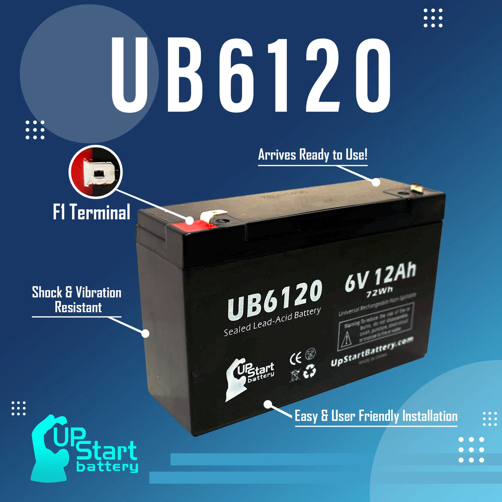 4x Pack 6V 12Ah Sealed Lead Acid Battery G29826