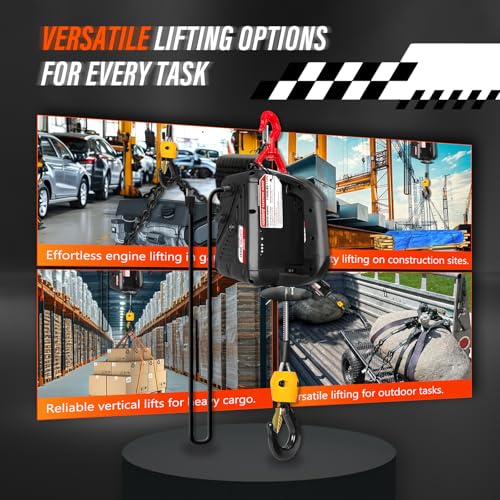 1100lbs Portable Electric Hoist Winch with Wire Remote Control P425