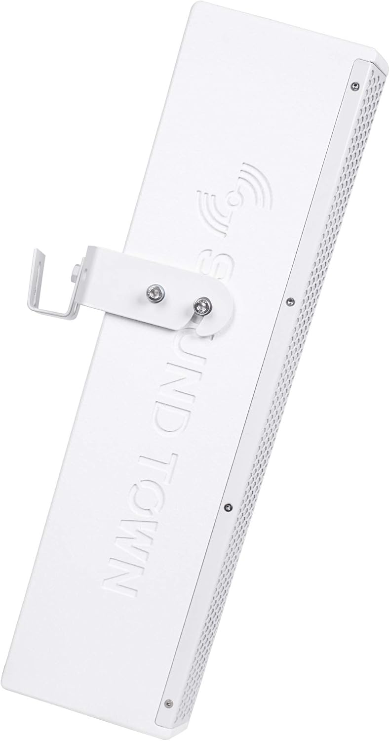 White Pair of Passive Wall-Mount Column Mini Line Array Speakers with 4 x 5” Woofers C669