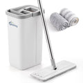 Flat Floor Mop and Bucket Set with 2 Washable Microfiber Pads A250