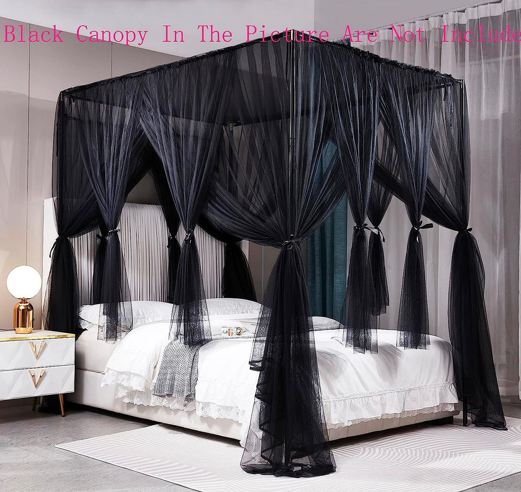 Queen Size Black Canopy Bed Frame T8368