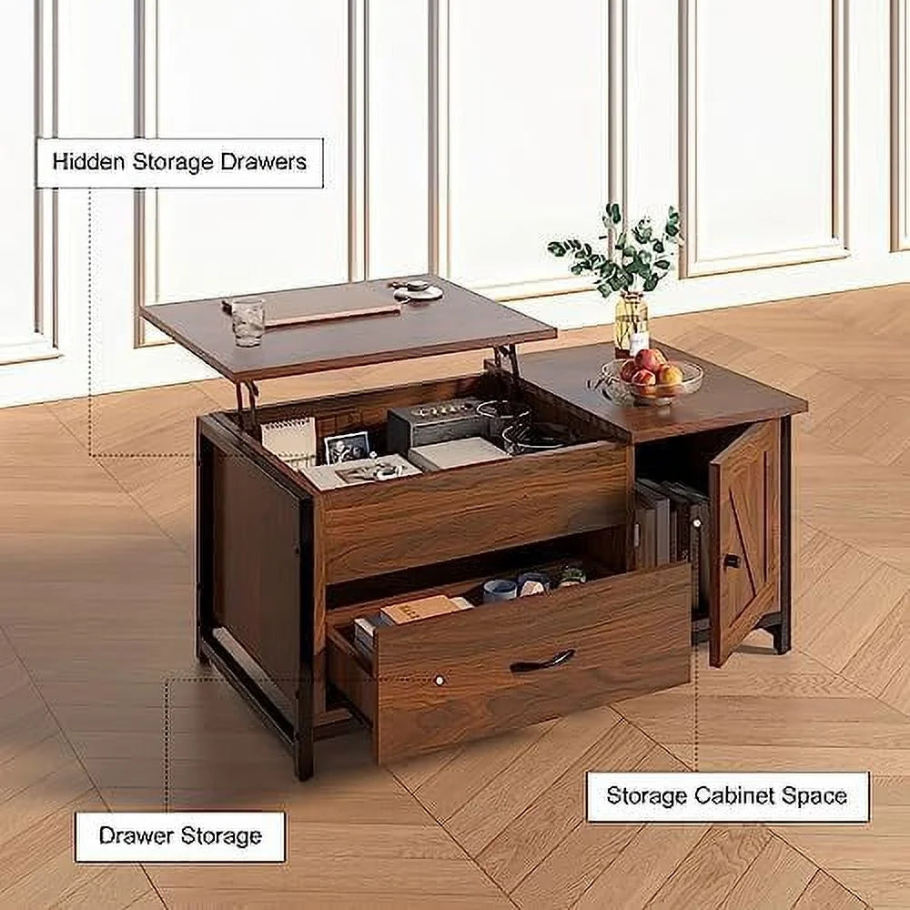 41.7" Lift Top Coffee Table with Drawer and Hidden Compartment G664165