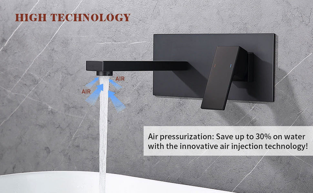 Matte Black Wall Mount Faucet Z284