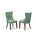 Willow Green faux leather Upholstered Dining Chairs, Set of 2 A719