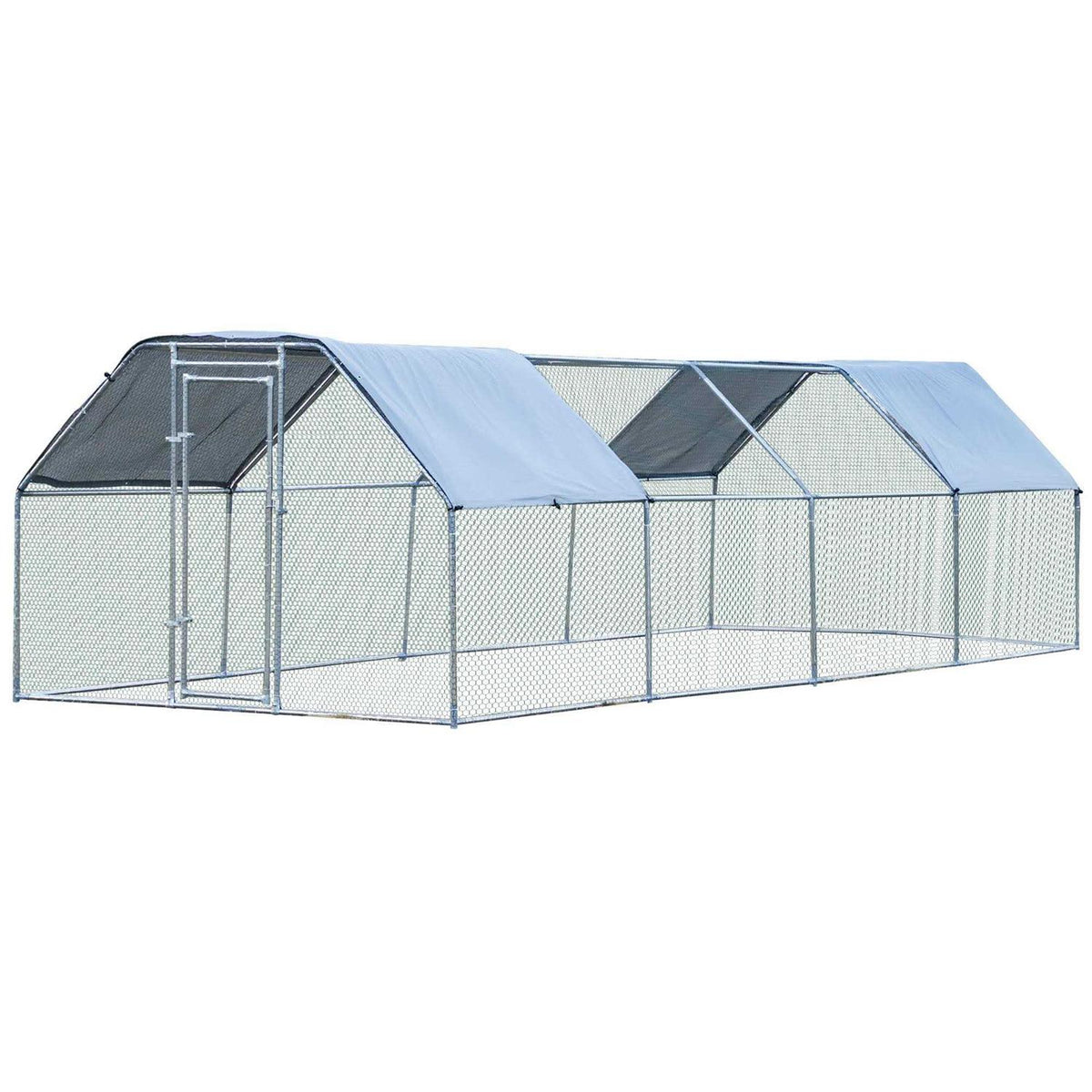 Galvanized Metal Chicken Coop with Cover A416
