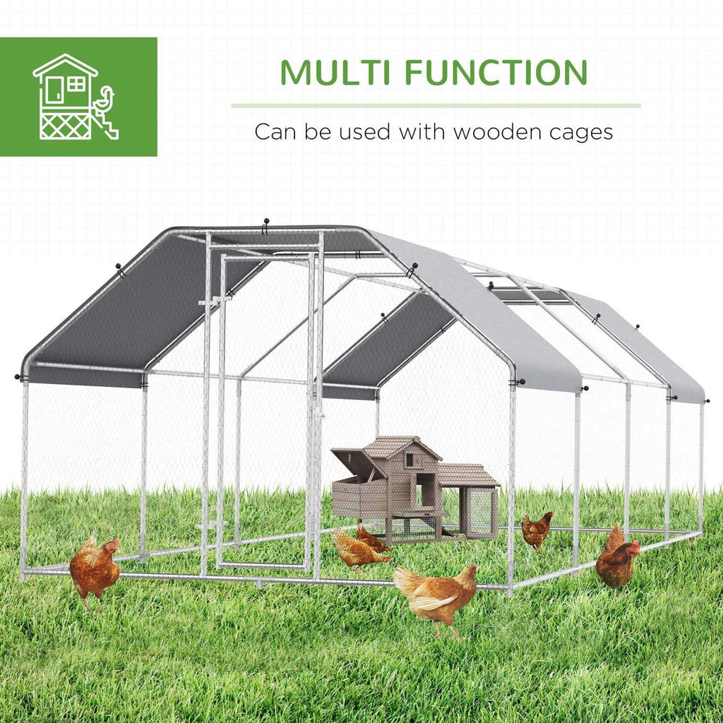 Galvanized Metal Chicken Coop with Cover A416