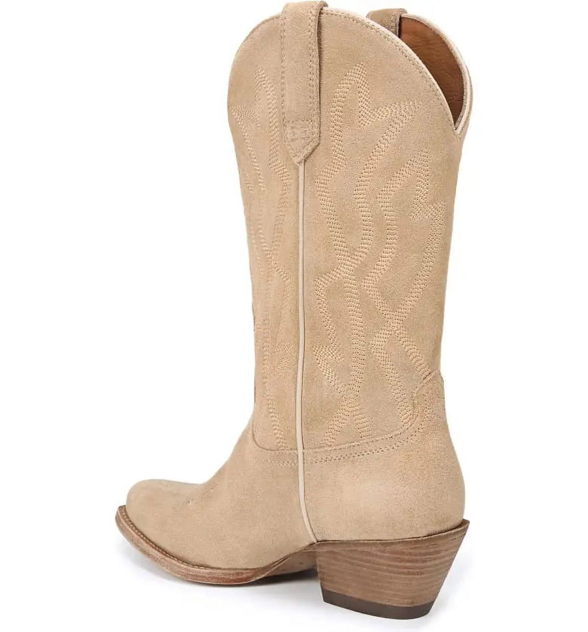 Sand Suede Pointed Toe Western Boots P537750