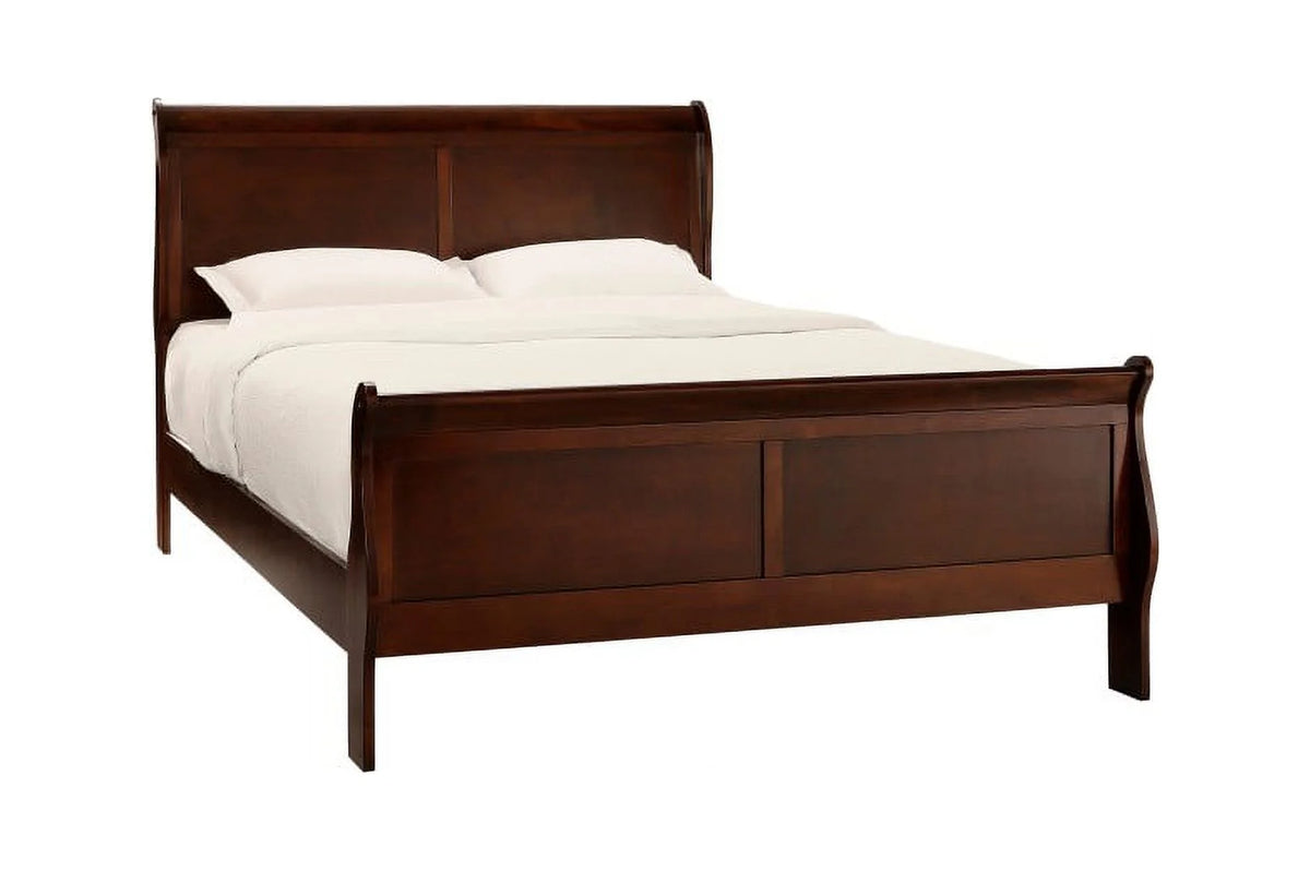 Brown Cherry California King Size Bed Y47899