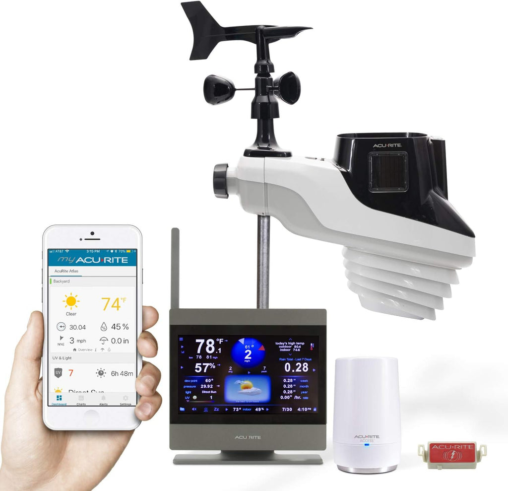 Weather Station with Temperature and Humidity Gauge, Rainfall, Wind Speed, Direction & Lightning Detection X328939