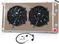 4 Row All Aluminum Engine Radiator with Fan Shroud Combo V4591