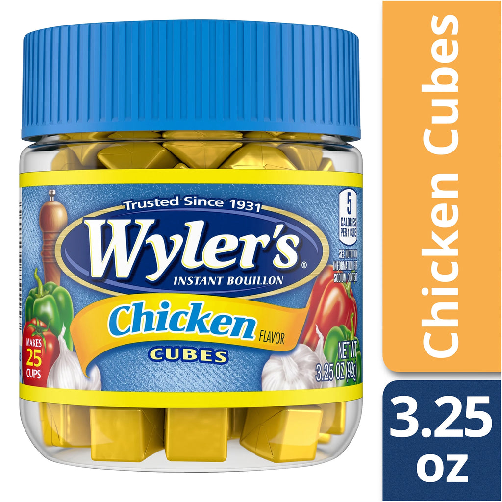 Chicken Instant Bouillon Cubes, 3.25 oz (3-Pack) Y2460